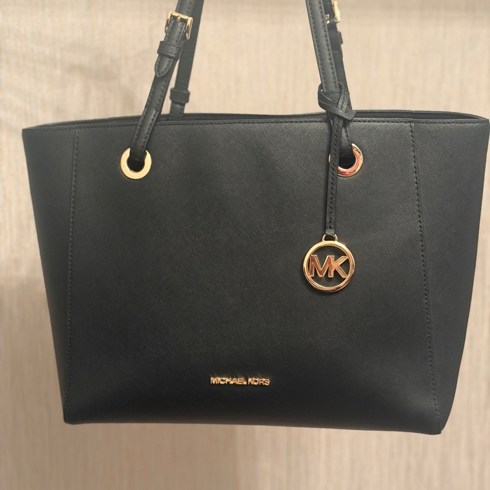 Michael Kors Walsh Large Multifunction Saffiano Leather Tote Bag In Black